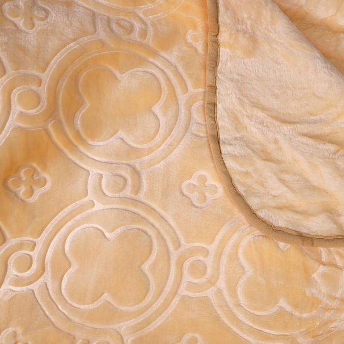 Cuvertura embosata, VOGUE, 200x240cm, Poliester, Bej Deschis, 4.2 kg