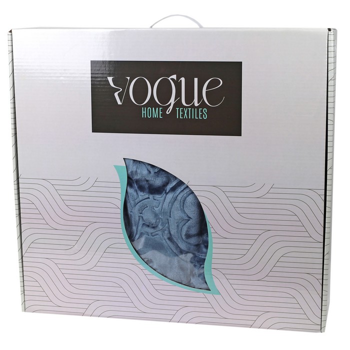 Embossed blanket, VOGUE, 200x240cm, Polyester, Dark grey, 4.2 kg