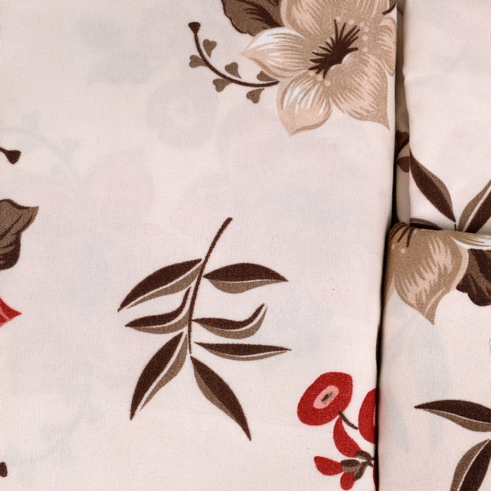 Set lenjerie de pat, JORJ-TEX, 3 piese, 230x145 cm, 210x145 cm, 50x70 cm, Bumbac, Multicolor, Floral, 230x145 cm, Moldova