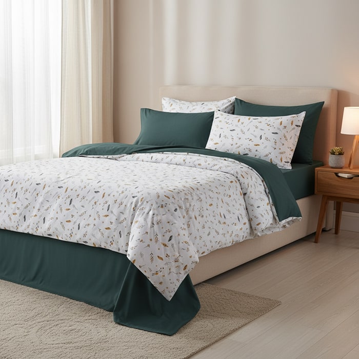 Set lenjerie de pat, NAPOLYON, 4 piese, 240x260cm, 200x220cm, 50x70cm, Ranforce, Diverse Culori, Cu model, Double Size, 240x260cm, Turcia