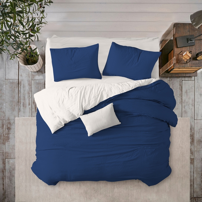 Set lenjerie de pat, NAZENIN, 4 piese, 240x260cm, 200x220cm, 50x70cm, Bumbac Satinat, Bej, 240x260cm, Turcia