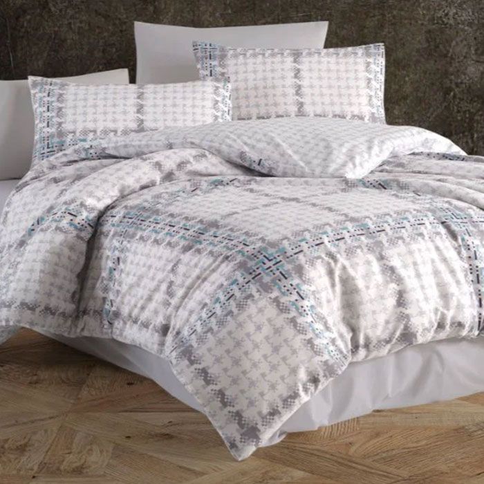 Set lenjerie de pat, NAZENIN, 6 piese, 240x260cm, 200x220cm, 50x70cm, Bumbac Satinat, Diverse Culori, 240x260cm, Turcia