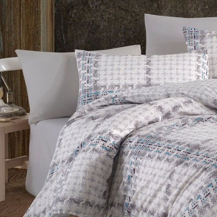 Set lenjerie de pat, NAZENIN, 6 piese, 240x260cm, 200x220cm, 50x70cm, Bumbac Satinat, Diverse Culori, 240x260cm, Turcia