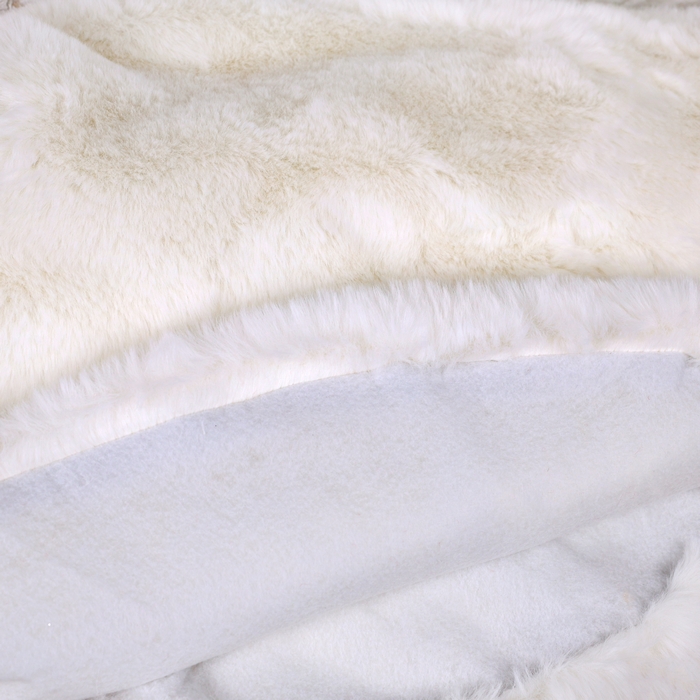 Christmas tree skirt, GLOBAL CHRISTMAS, 100 cm, Textile, White, Christmas