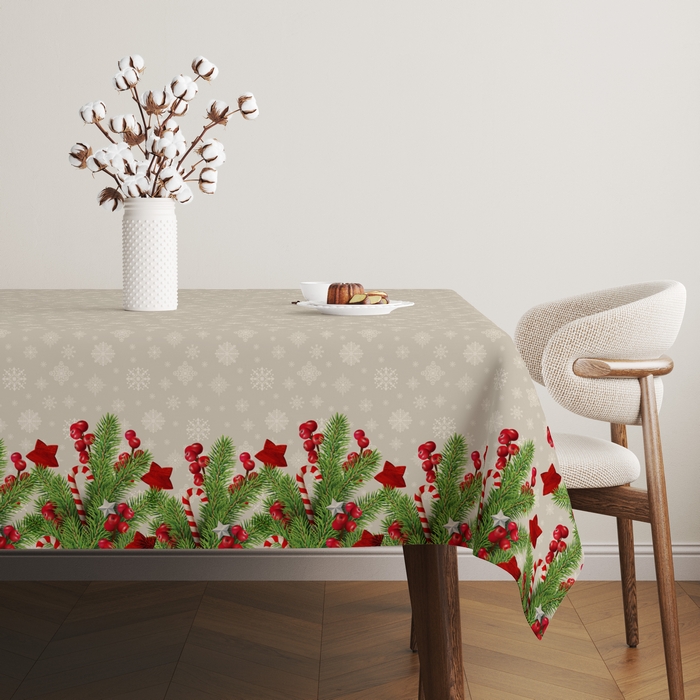 Скатерть, CLUB COTTON, Christmas, 140x220см, Хлопок, Различные Цвета