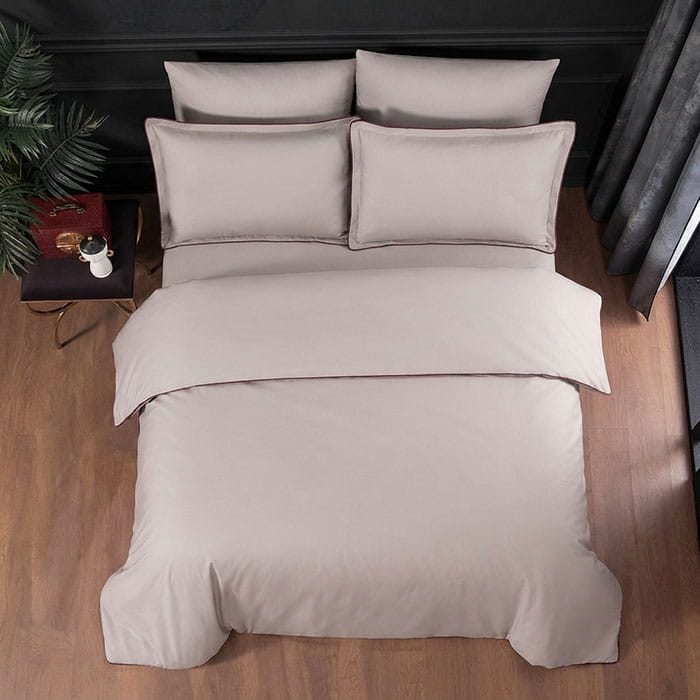 Bed linen set, LA ROMANO, 6 pieces, 240x260cm, 200x220cm, 50x70cm, Satin, Light Violet, 240x260cm, Turkey