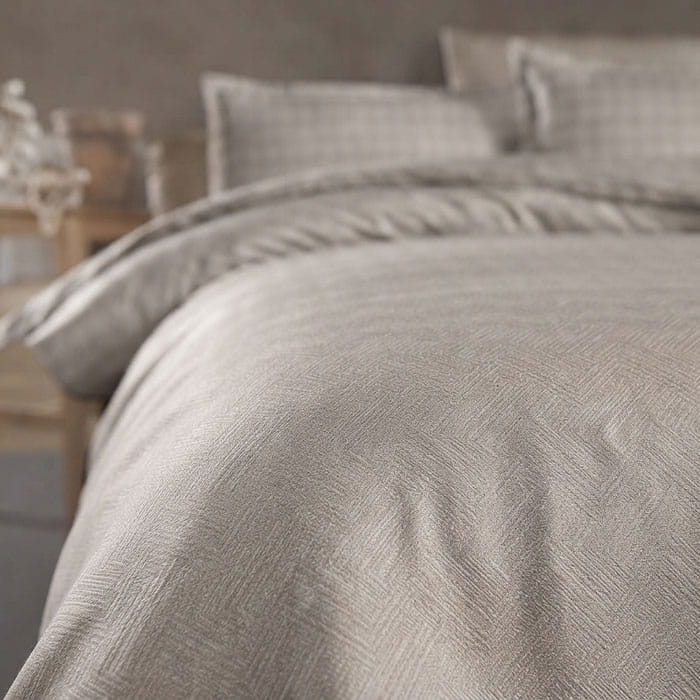Bed linen set, LA ROMANO, 6 pieces, 240x260cm, 200x220cm, 50x70cm, Satin, Beige, 240x260cm, Turkey