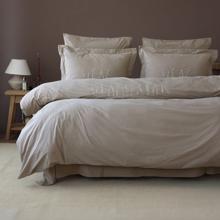 Bed linen set, LOOM&FLOW, 6 pieces, Beige, 240x260cm, 200x220cm, 50x70cm, Cotton, 240x260cm, Turkey