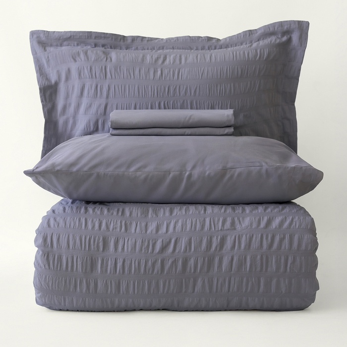 Bed linen set, LOOM&FLOW, 6 pieces, 240x260cm, 200x220cm, 50x70cm, Cotton, mauve, 240x260cm, Turkey