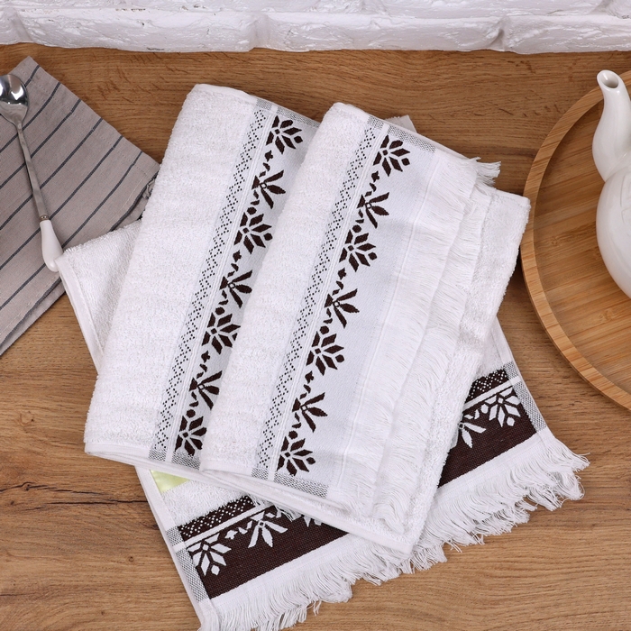 Prosop bucatarie, MELISSA, 30x60 cm, Bumbac, Alb, 440gr/m2, 1 buc