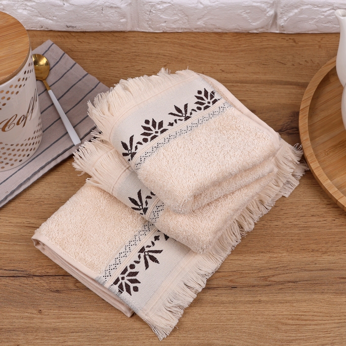 Prosop bucatarie, MELISSA, 30x60 cm, Bumbac, Fildeş, 440gr/m2, 1 buc