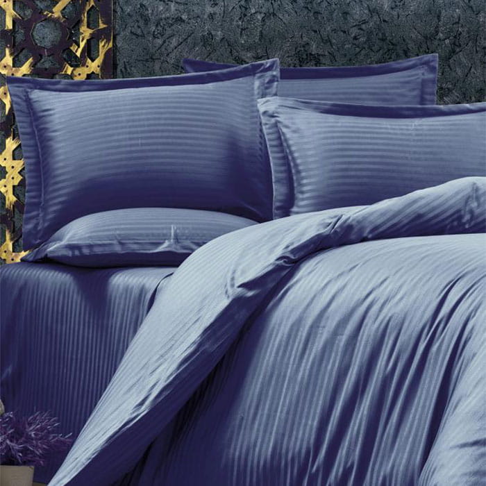 Set lenjerie de pat, NAPOLYON, 4 piese, 240x260 cm, 200x220 cm, 50x70 cm, Bumbac in amestec, Mov, 240x260cm, Turcia