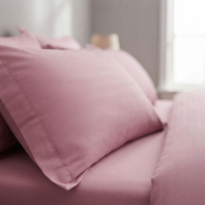 Set lenjerie de pat, NAPOLYON, 4 piese, 240x260 cm, 200x220 cm, 50x70 cm, Bumbac in amestec, Roz Deschis, 240x260cm, Turcia
