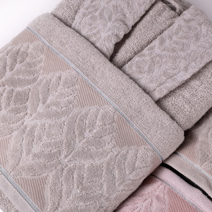 Bathrobe with towel set, MK HAVLU, 6 pieces, 70x140 cm, 50x90 cm, Cotton, Various Colors