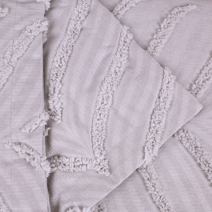 Bed cover set, VIVEN, 3 pieces, 240x250cm, 60x80cm, Cotton, Gray