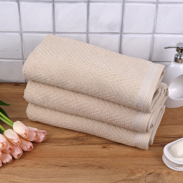 Bath towel, MELISSA, Cotton, 70x140, Beige, 460gr/m2