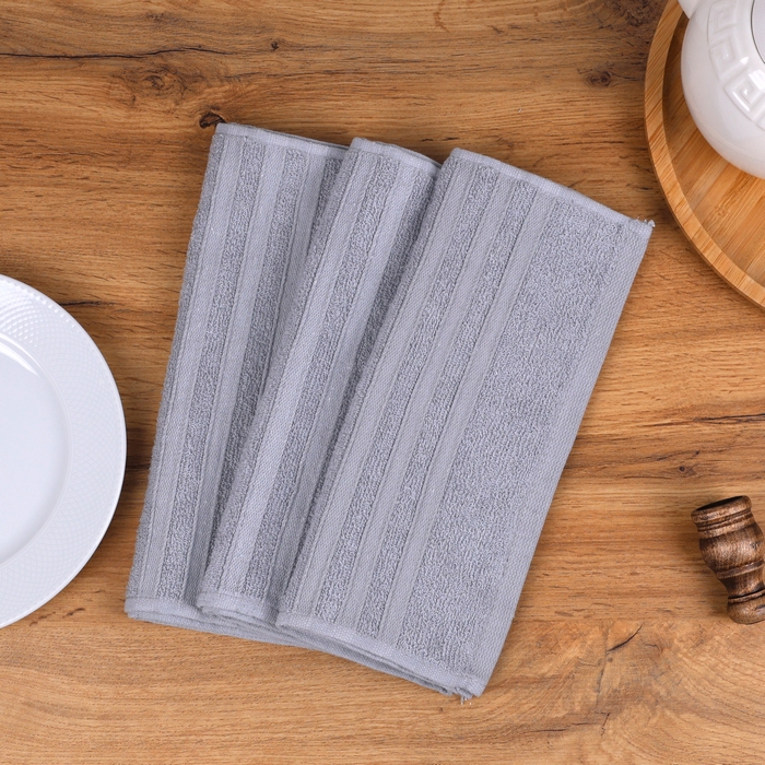 Prosop bucatarie, MK HAVLU, Bumbac, 30x50 cm, Gri Deschis