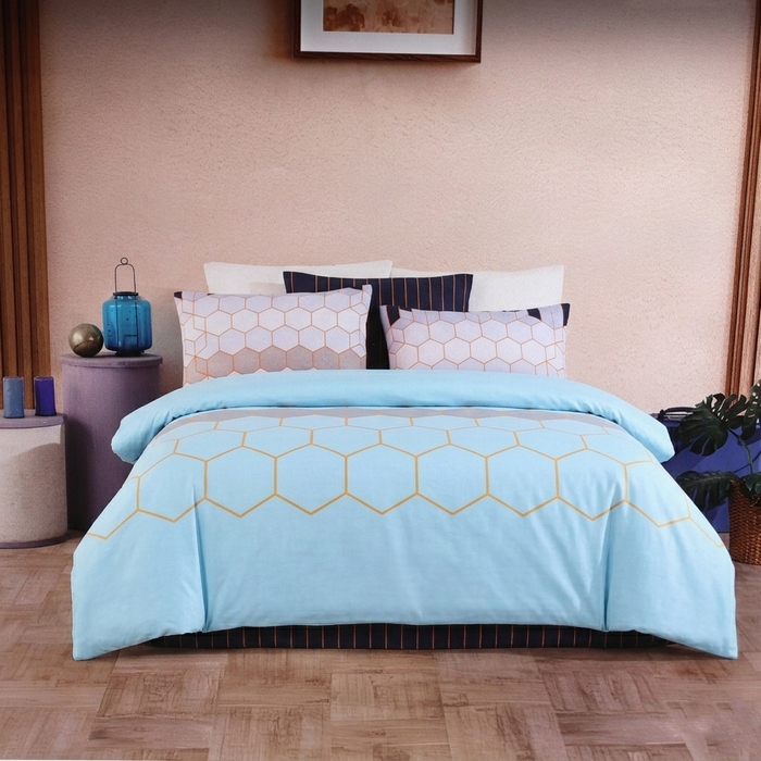 Bed linen set, NAZENIN, 4 pcs, 240x260 cm, 200x220 cm, 50x70 cm, Cotton, Various Colors