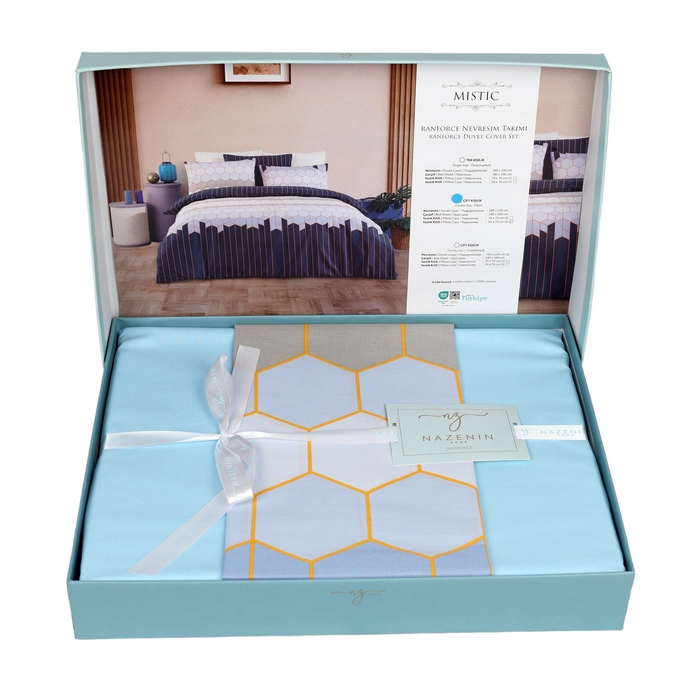 Bed linen set, NAZENIN, 4 pcs, 240x260 cm, 200x220 cm, 50x70 cm, Cotton, Various Colors