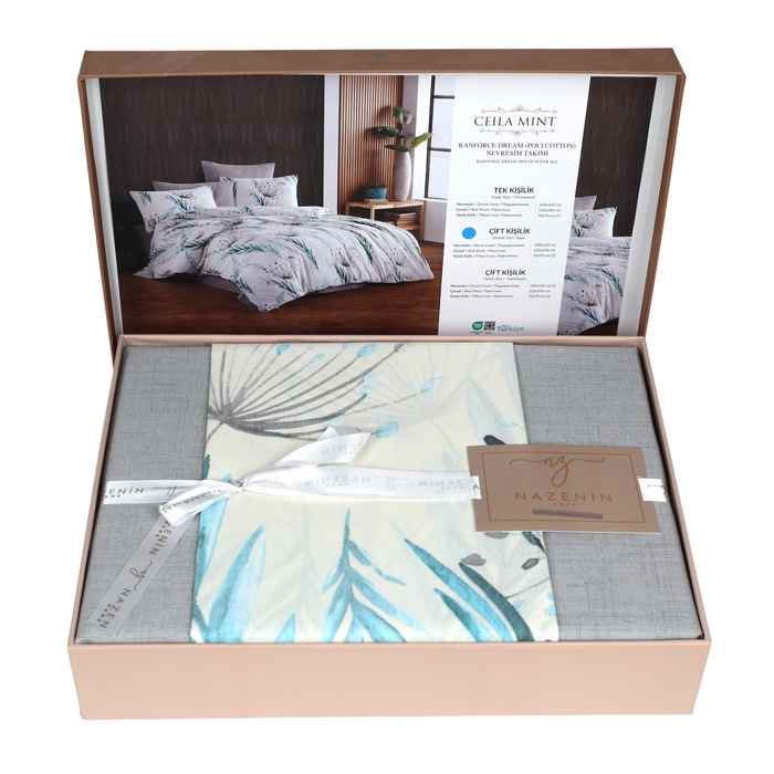 Bed linen set, NAZENIN, 4 pcs, 240x260 cm, 200x220 cm, 50x70 cm, Cotton, Various Colors