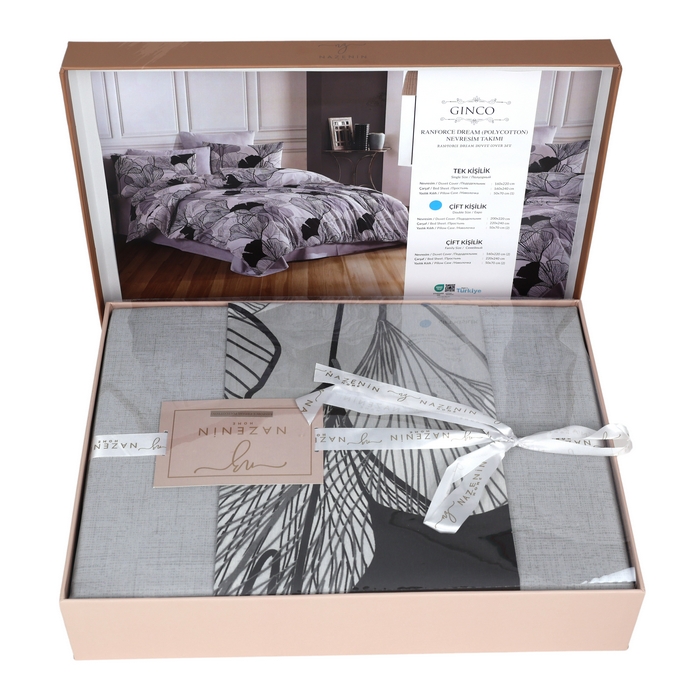 Bed linen set, NAZENIN, 4 pcs, 240x260 cm, 200x220 cm, 50x70 cm, Cotton, Various Colors