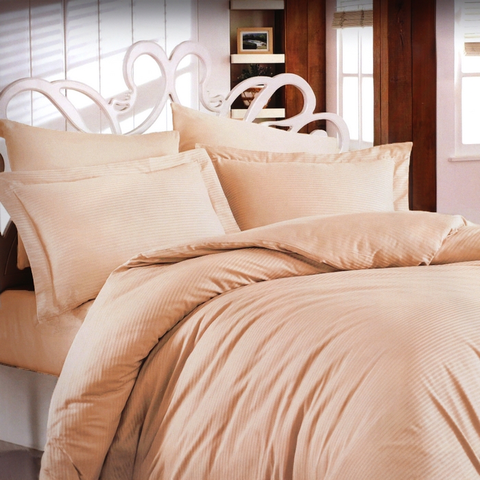 Bed linen set, NAZENIN, 4 pcs, 240x260 cm, 200x220 cm, 50x70 cm, Cotton, Beige
