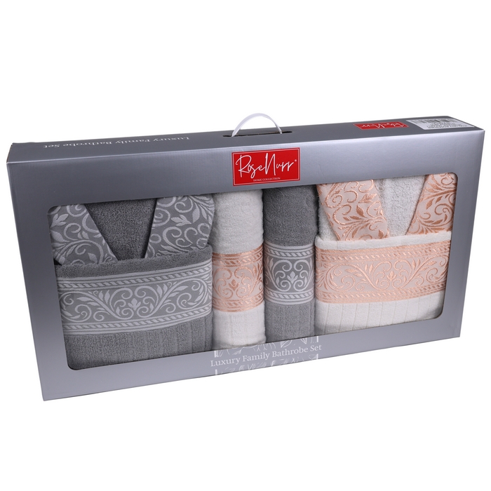 Set halate cu prosoape, ALIKA TEKSTIL, 6 piese, 70x140 cm, 50x90 cm, Bumbac, Diverse Culori, Standart