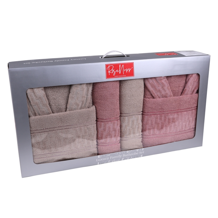 Set halate cu prosoape, ALIKA TEKSTIL, 6 piese, 70x140 cm, 50x90 cm, Bumbac, Diverse Culori