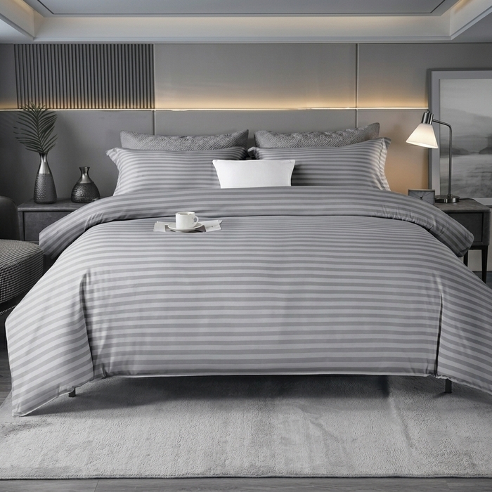 Set lenjerie de pat, 3TEX, 200x220 cm, 240x260 cm, 50x70cm, Diverse Culori, 4 piese