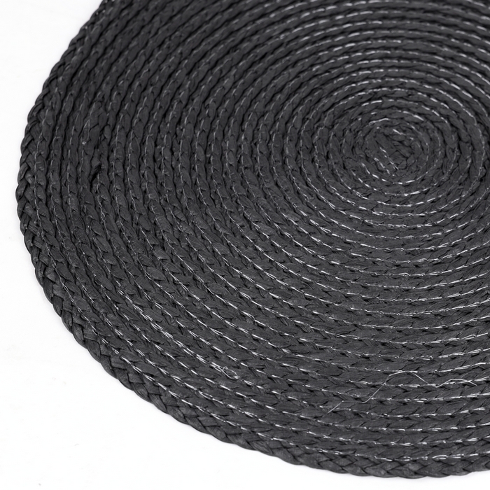 Placemat, GS, Paper string, 35 cm, Black