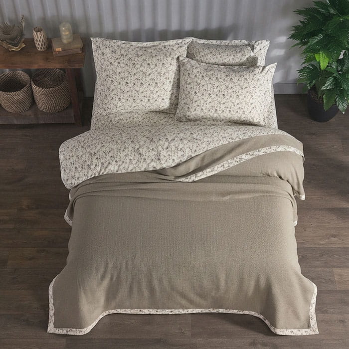 Постельное белье, IRINA HOME, 4 штук, 240x260cм, 220x230см, 50x70cм, Сатин, Коричневый, Double Size, Турция, 240x260cм