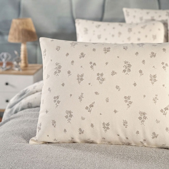 Lenjerie de pat, IRINA HOME, 4 piese, 240x260cm, 200x230cm, 50x70cm, Satin, Gri, Double Size, Turcia, 240x260cm