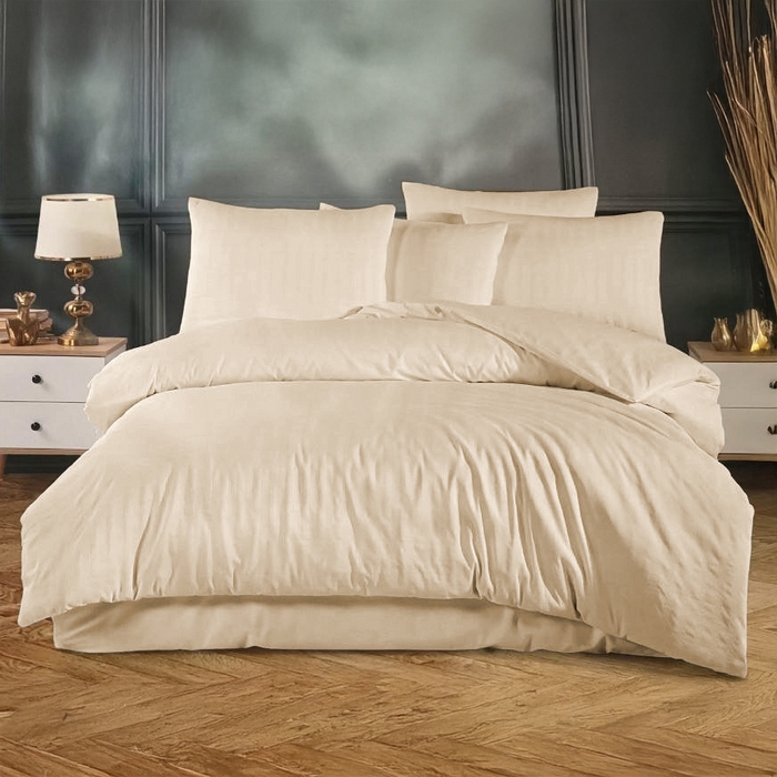 Lenjerie de pat, IRINA HOME, 4 piese, 240x260cm, 200x220 cm, 50x70cm, Satin, Gri, Double Size, Turcia, 240x260cm