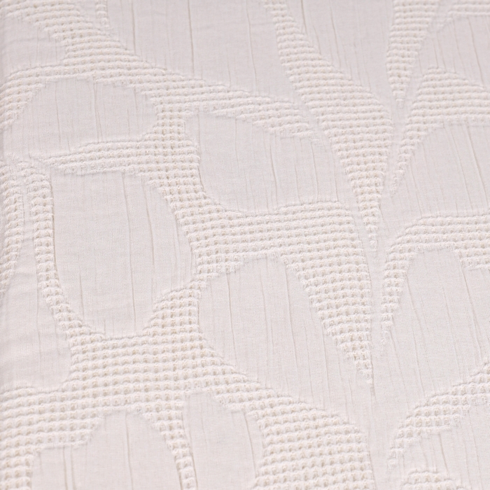 Set cuvertura cu fete de perna, SAHESER, 3 piese, 240x260cm, 50x70cm, Bumbac, Crem