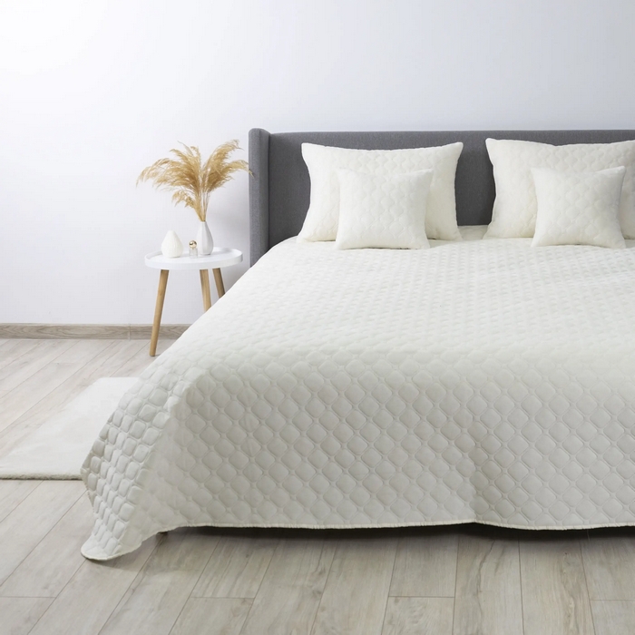 Cuvertura, BALAK HOME, Velour, 220x240cm, Crem