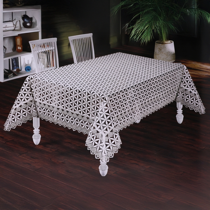 Fata de masa, ATAK HOME, 160x220 cm, 10 persoane, Crem, Poliester