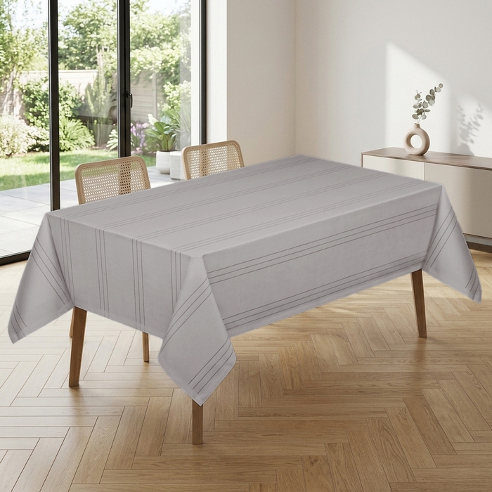 Fata de masa, SELAMI, 160x220 cm, 10 persoane, Jumbo, Bej, Fibre sintetice