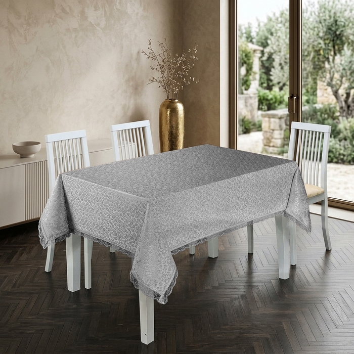 Fata de masa, SELAMI, 160x220cm, Poliester, Gri