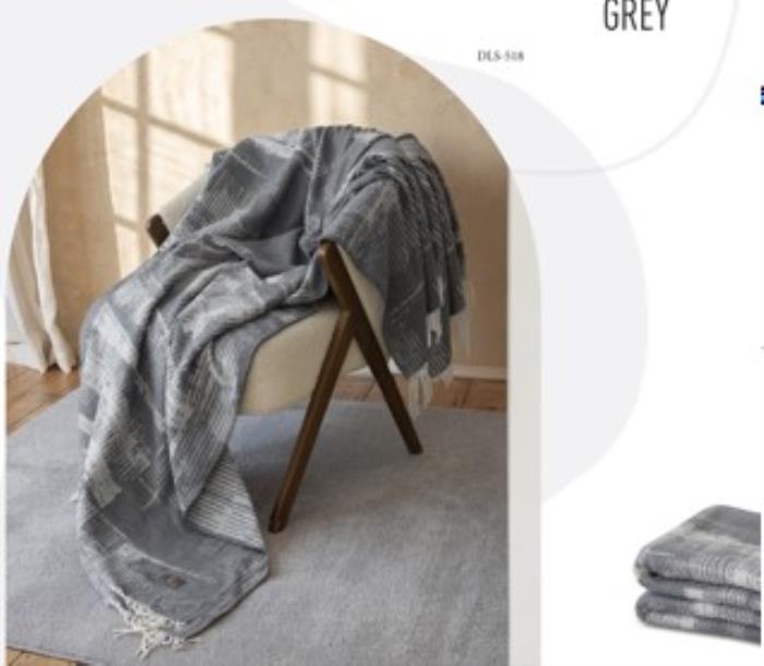 Blanket, FIRST CHOICE, Gray, 200x220cm, Cotton