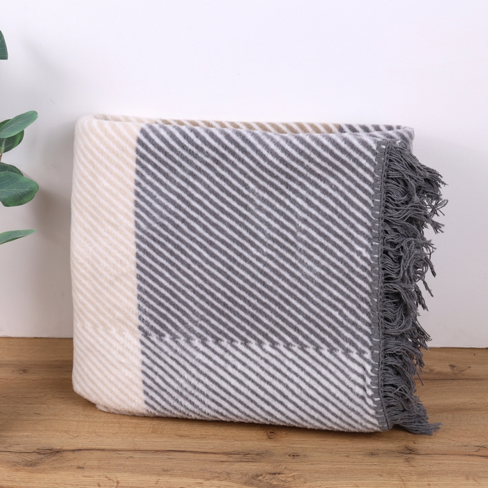 Blanket, MERINOS, 150x200cm, Polyester, Beige