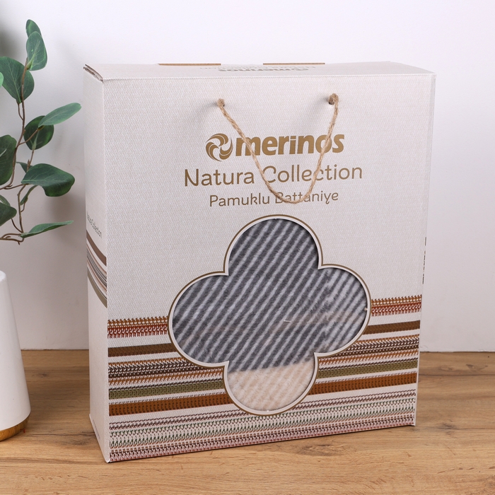 Blanket, MERINOS, 150x200cm, Polyester, Beige
