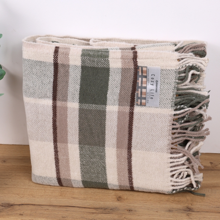 Blanket, MERINOS, 150x200cm, Polyester, Green