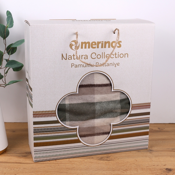 Blanket, MERINOS, 180x220 cm, Polyester, Green