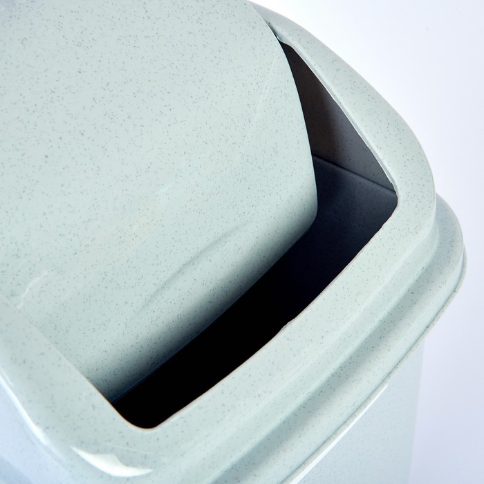 Cos gunoi, Plast Art, 5.5L, Plastic, 22x19x29.5cm, Batant, 1 compartiment, Gri, Dreptunghi