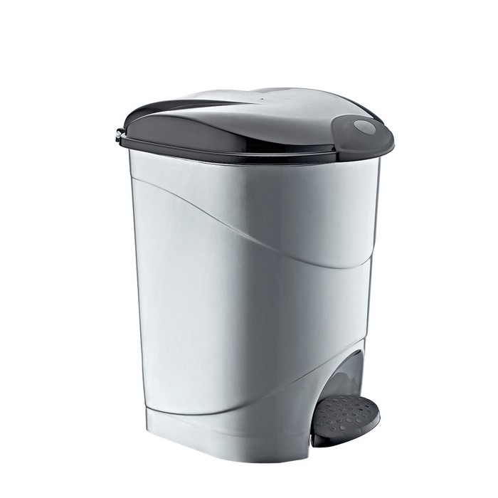 Cos gunoi, Plast Art, Cu pedala, 19L, 30x32x40cm, Plastic, 1 compartiment, Diverse Culori, Semirotunda