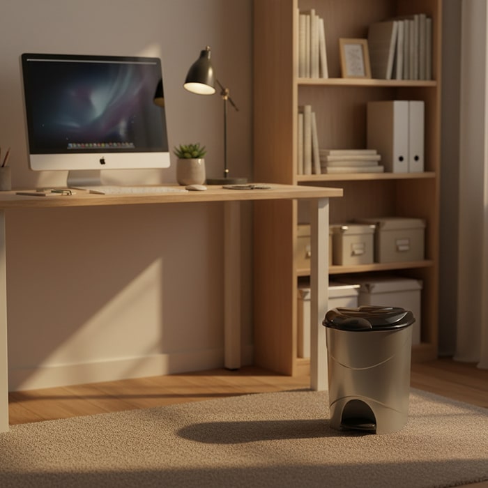 Cos gunoi, Plast Art, Cu pedala, 19L, 30x32x40cm, Plastic, 1 compartiment, Diverse Culori, Semirotunda