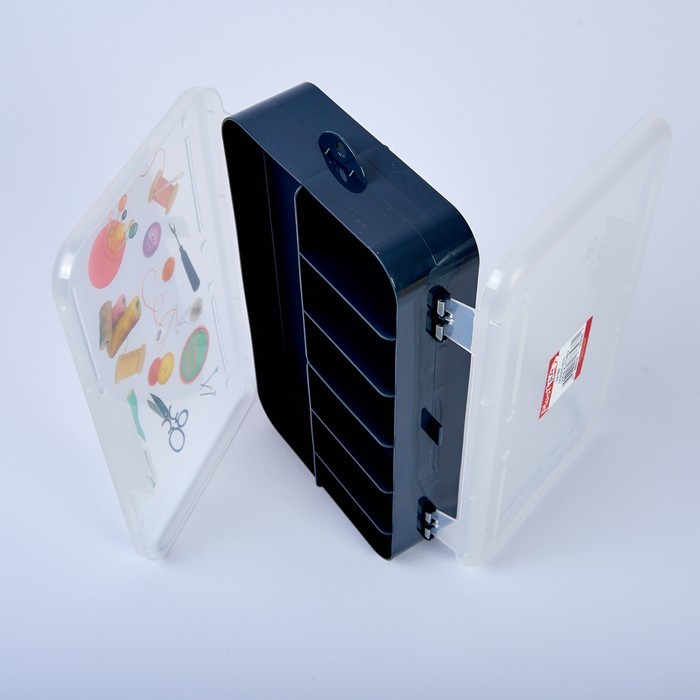 Organizator nasturi, Plast Art, Plastic, 22.5cm, 14.5cm, 5.5cm, Diverse Culori, Dreptunghi