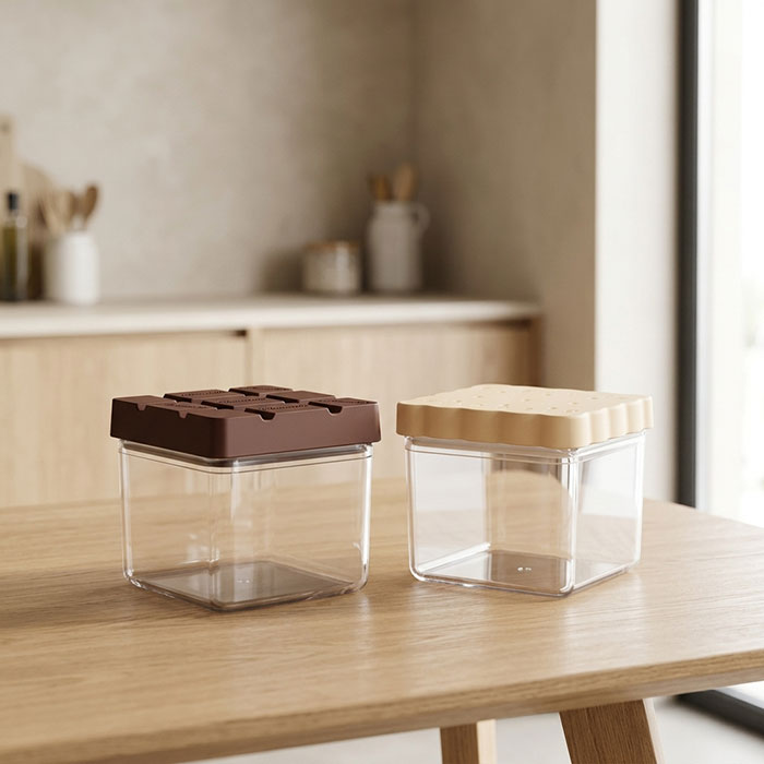 Chocolate saver box, QLUX, Plastic, Sweets, Transparent, With lid, Square