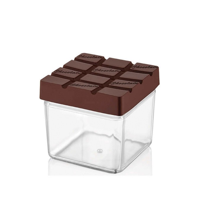 Chocolate saver box, QLUX, Plastic, Sweets, Transparent, With lid, Square