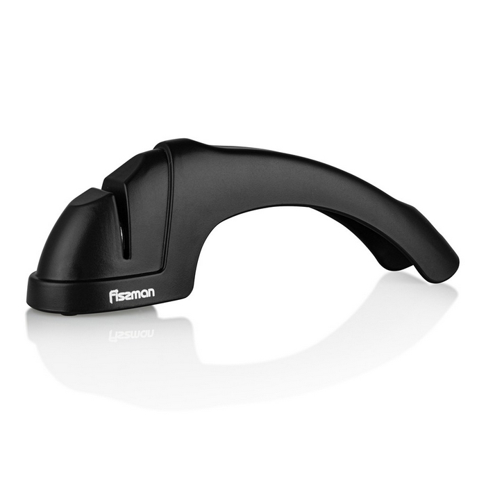 Ascutitor cutite, FISSMAN, Plastic, 17cm, 4cm, 5.5cm, Negru